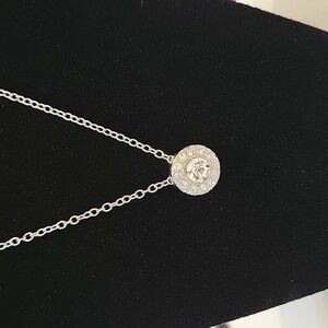 NWT Cookie Lee Crystal Silver tone Necklace